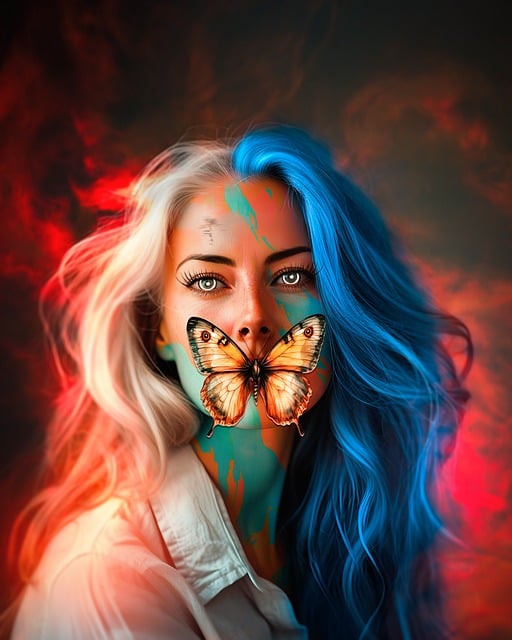 Frau, Pop Art, Porträt, Kunst, Surreal