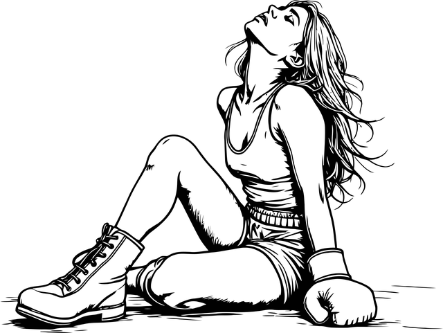 Free ai generated boxer sad illustration