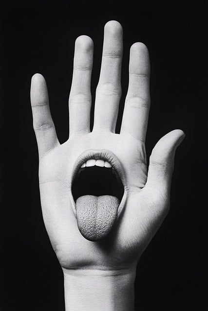 Free ai generated hand tongue illustration