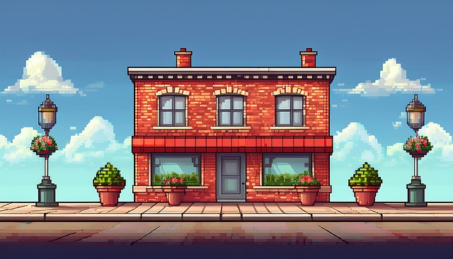 Free ai generated storefront shop illustration