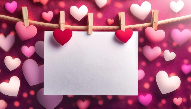 Free ai generated heart clothespin illustration