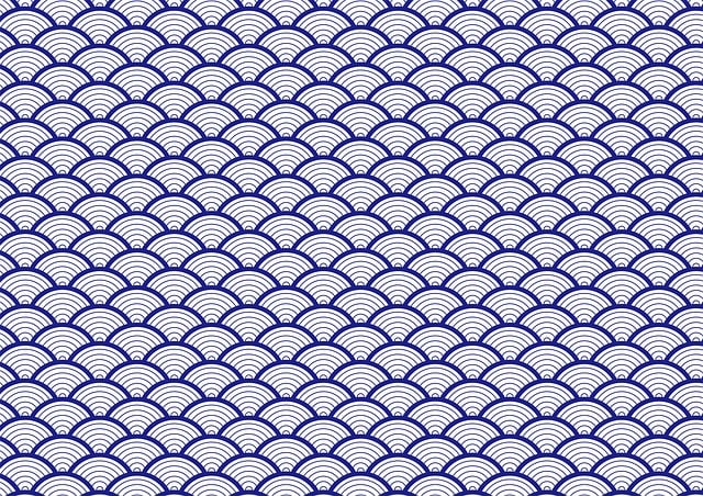 Download free HD stock image of Seigaiha Blue Waves Free seigaiha blue waves japan illustration