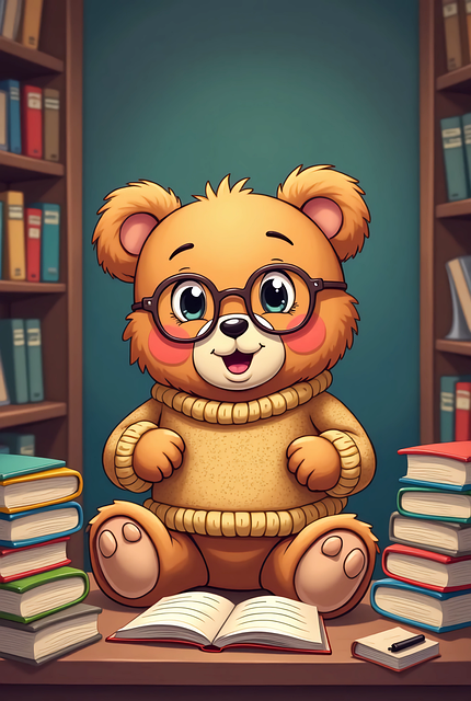 Free ai generated teddy bear books illustration