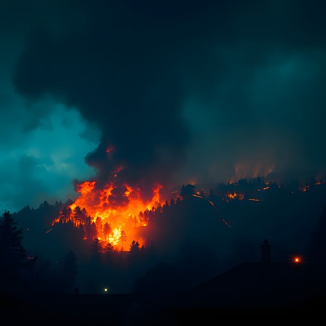 Free ai generated wildfire forest fire illustration