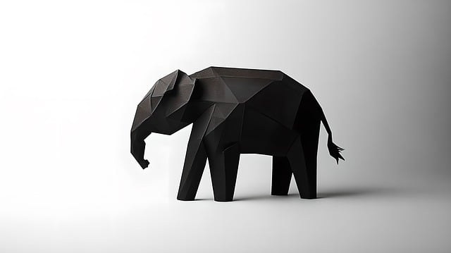 Free ai generated origami elephant elephant illustration