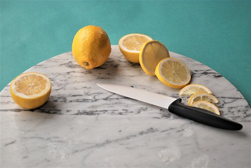 Citroner, Citrus, Frugt, Skive