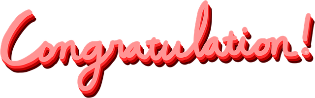 Free Congratulations Text illustration and picture