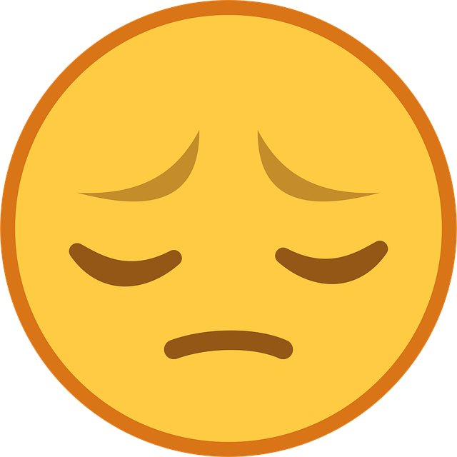 Free sad emoji face vector