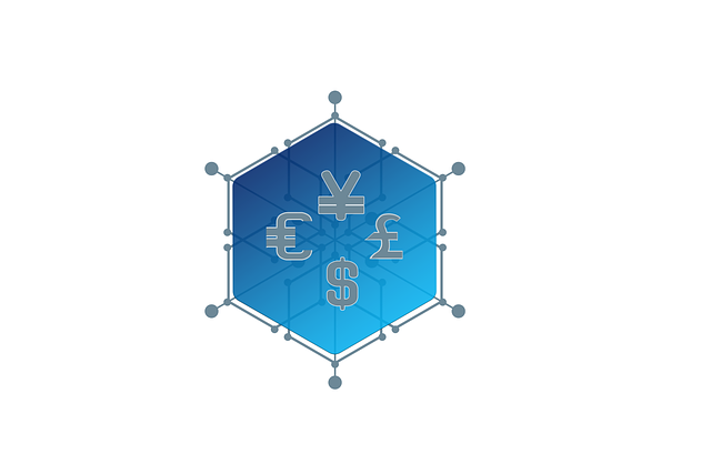 Free blockchain technology network illustration