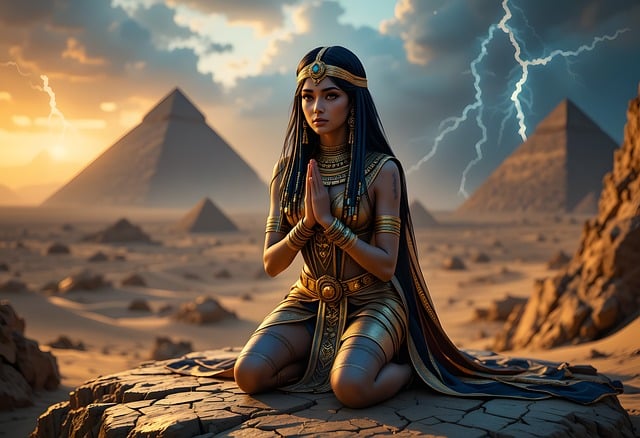Free ai generated egyptian woman illustration