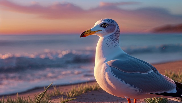 Free seagull bird nature illustration