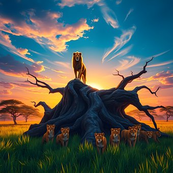 Simba, Løve, Natur, Dyr, Konge, Jungle