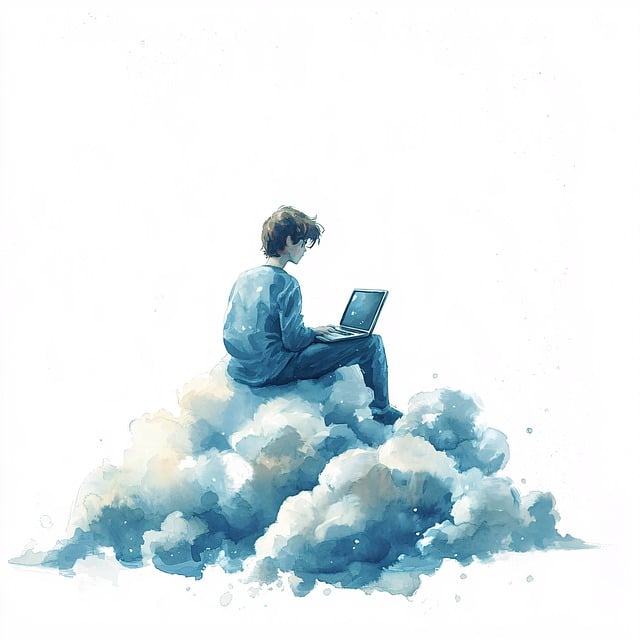 Free ai generated man cloud illustration