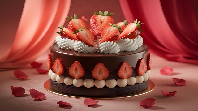 Free ai generated cake cute illustration
