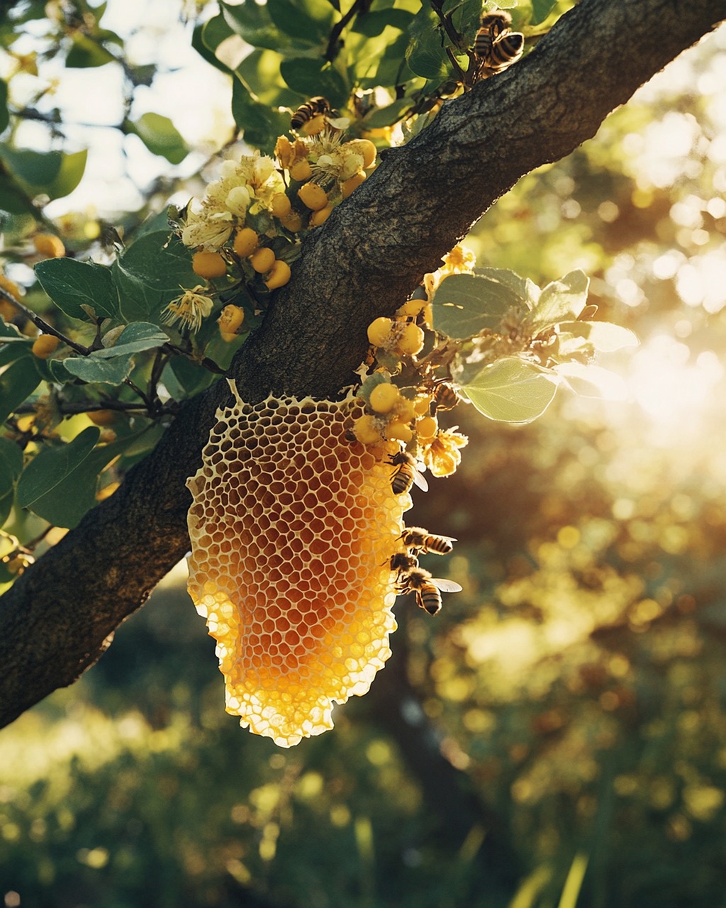 Download free HD stock image of Ai Generated Bees Free ai generated bees nectar illustration