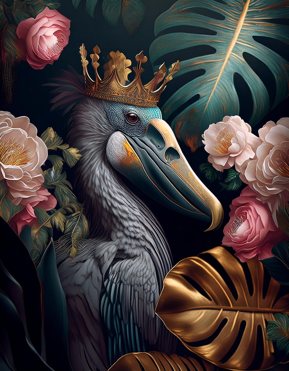 Free ai generated bird feathers illustration