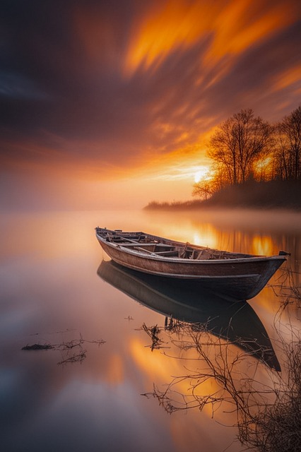 Ai Generiert, Boot, Nebel