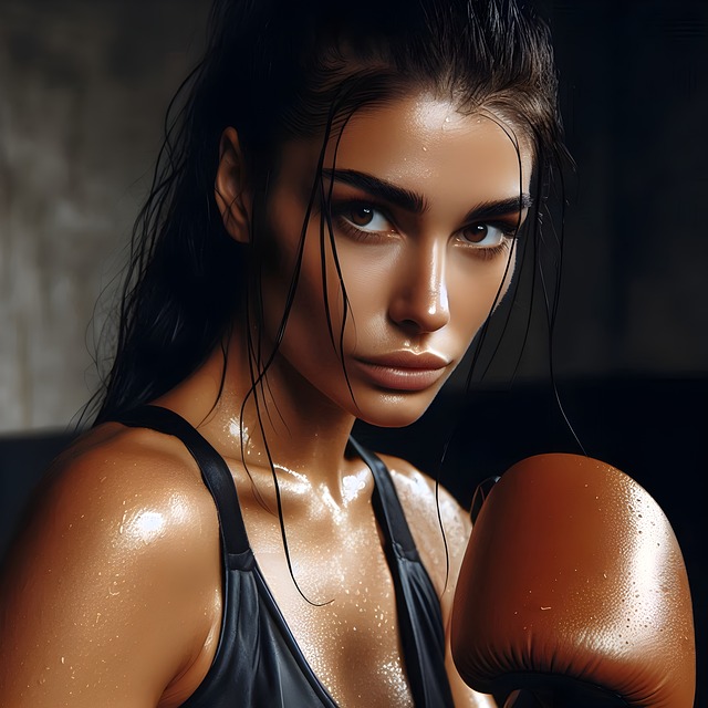 Free ai generated woman boxing illustration