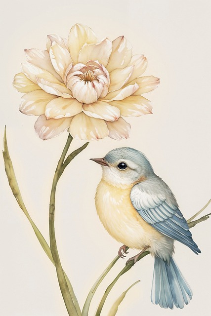 Free ai generated blue jay bird illustration