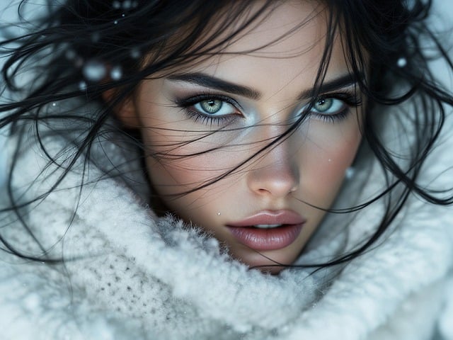 Free model scarf winter illustration