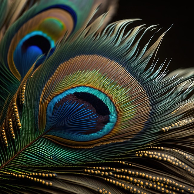 Free peacock feathers bird illustration