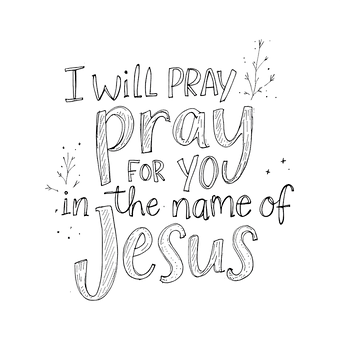 Free Pray Text illustration and picture