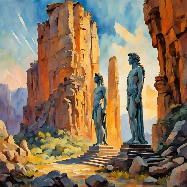Free ai generated statues sculpture illustration