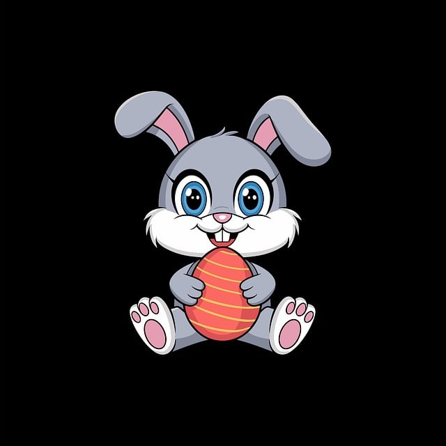 Free ai generated rabbit easter vector