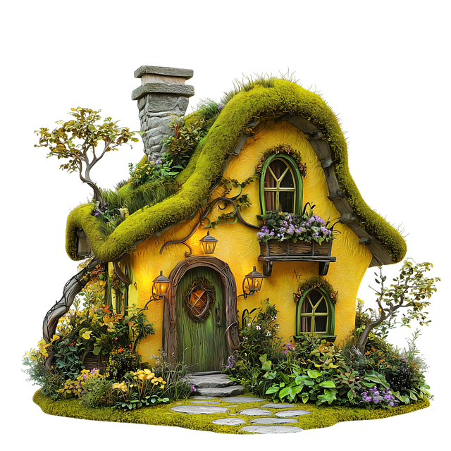 Free ai generated house fairy tale illustration