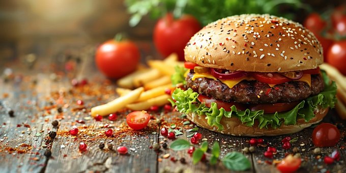 Free Fast Food Background illustration and picture