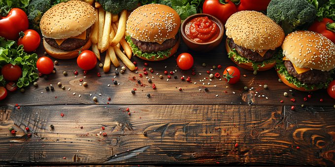 Free Fast Food Background illustration and picture