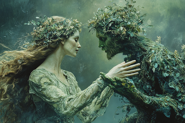 Free ai generated couple lovers illustration