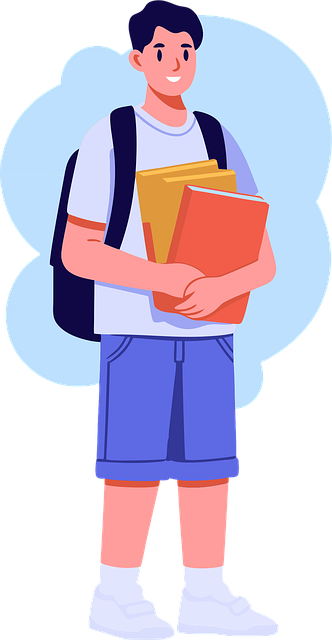 Free ai generated student schoolboy vector
