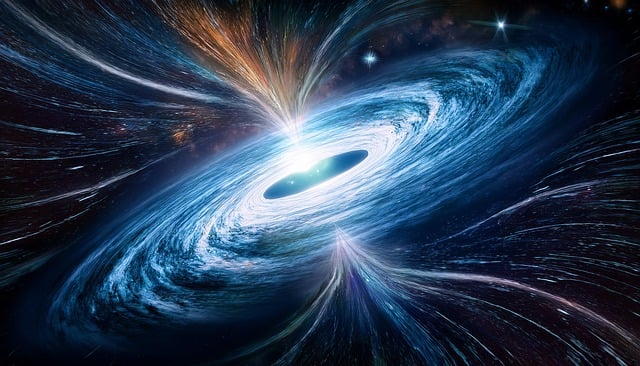 Free ai generated space black hole illustration