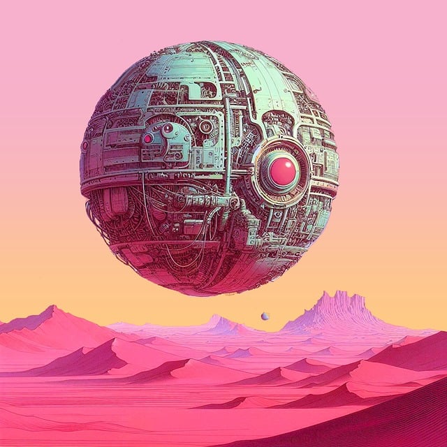 Free futuristic sphere space illustration