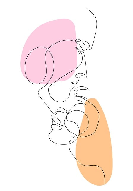 Free love kiss valentine's day illustration