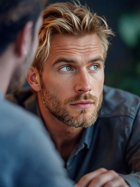 Free ai generated man blonde illustration