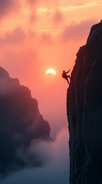 Free rock climbing adventure climbing illustration