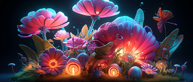 Free Ai Art Flower illustration and picture