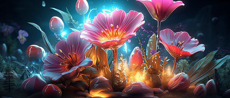Free Ai Art Flower illustration and picture