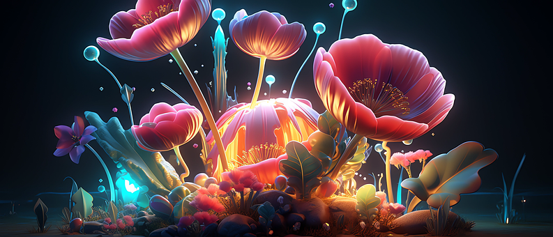 Free Ai Art Flower illustration and picture