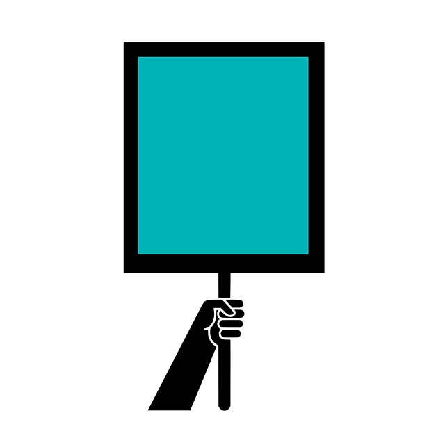 Free hand holding blank illustration
