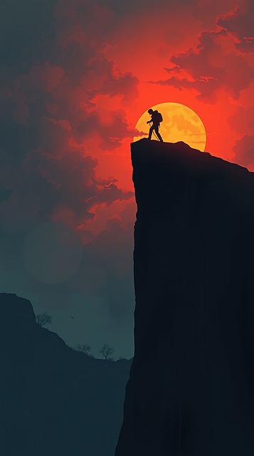 Free rock climbing adventure climbing illustration