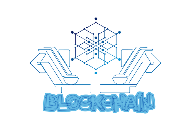 Free blockchain technology network illustration