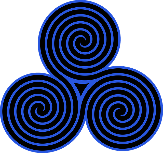Free celtic spiral triple vector