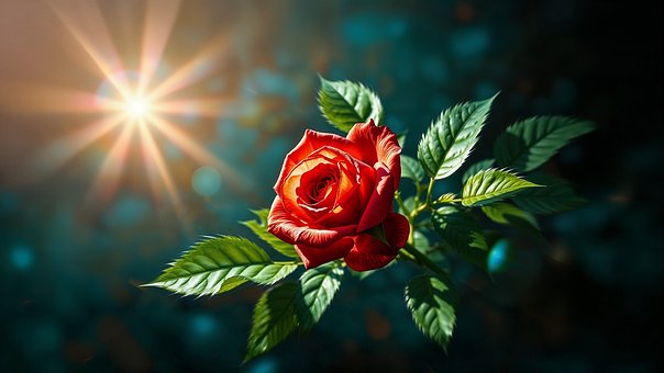Ai Genereret, Rose, Blomst, Natur