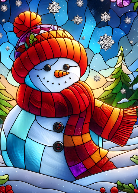 Free Christmas Snowman illustration and picture