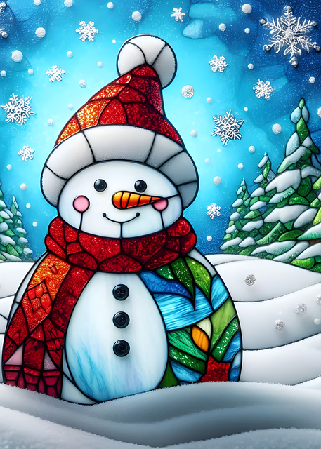 Free Christmas Snowman illustration and picture