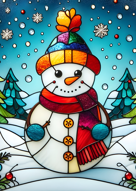 Free Christmas Snowman illustration and picture