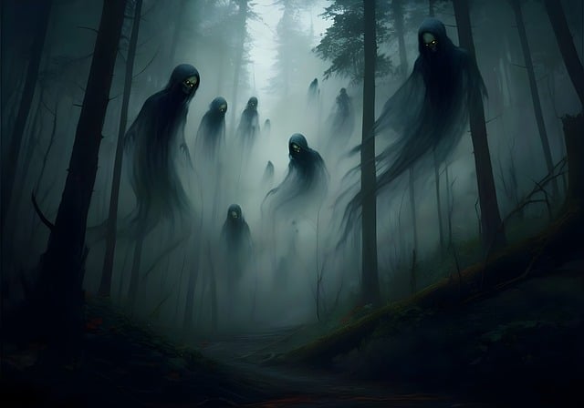 Free ai generated ghosts souls illustration